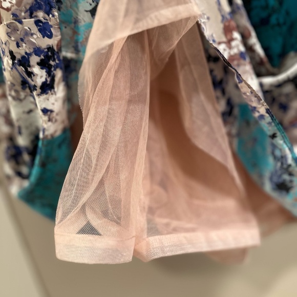 Anthropologie Moulinette Soeurs Novella Ball Skirt Patchwork Print Floral Teal 6 - Picture 9 of 16